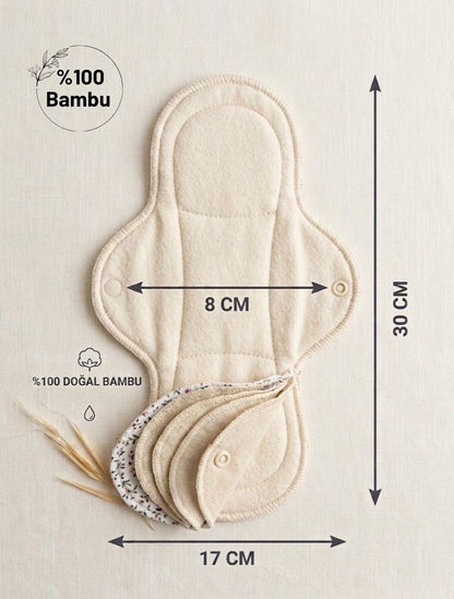 SEREFİA Yıkanabilir Antibakteriyel Bambu Ped